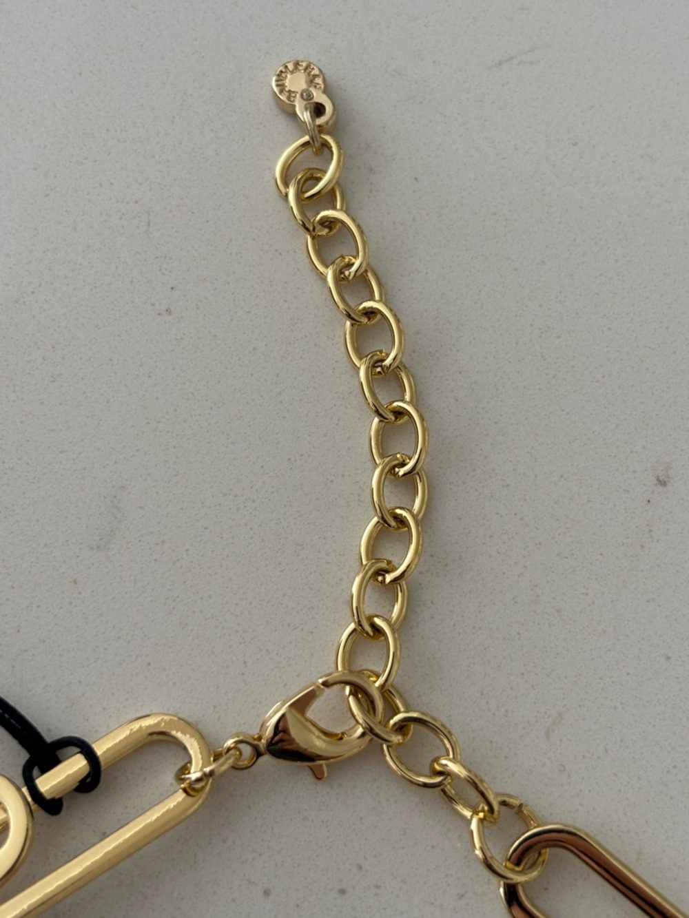 BaubleBar Gold Paperclip Link Chain Necklace - Polished Gold Finish 18-20” - Picture 3 of 7